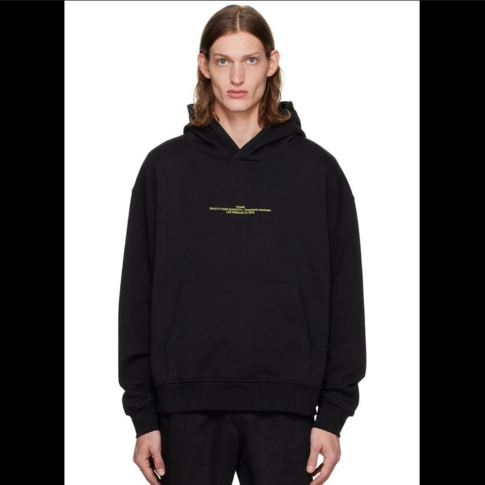 Frame Men’s Black Hoodie. Size xs.